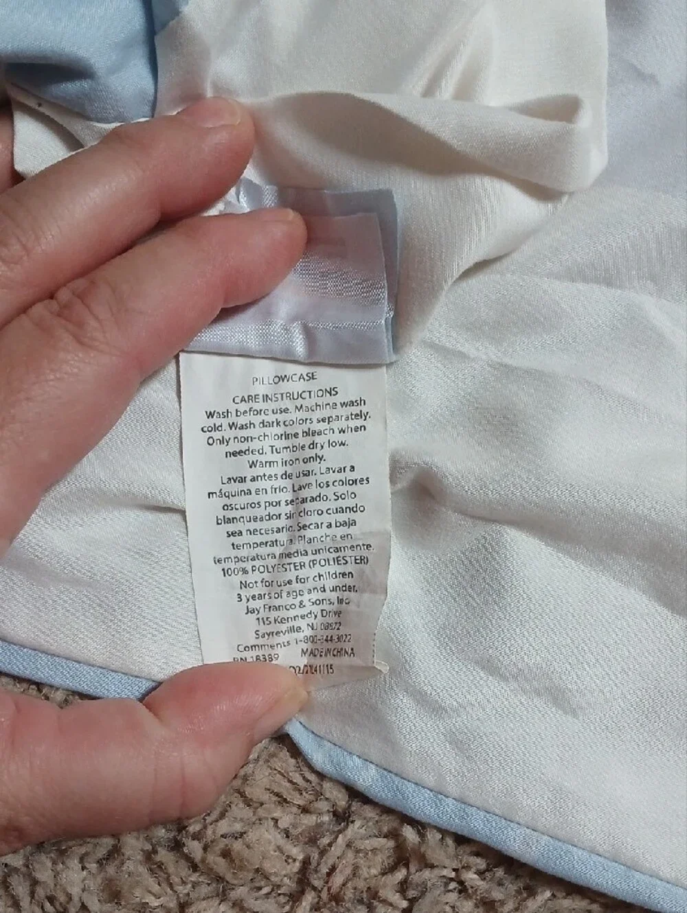 Light Blue Frozen Pillow Case